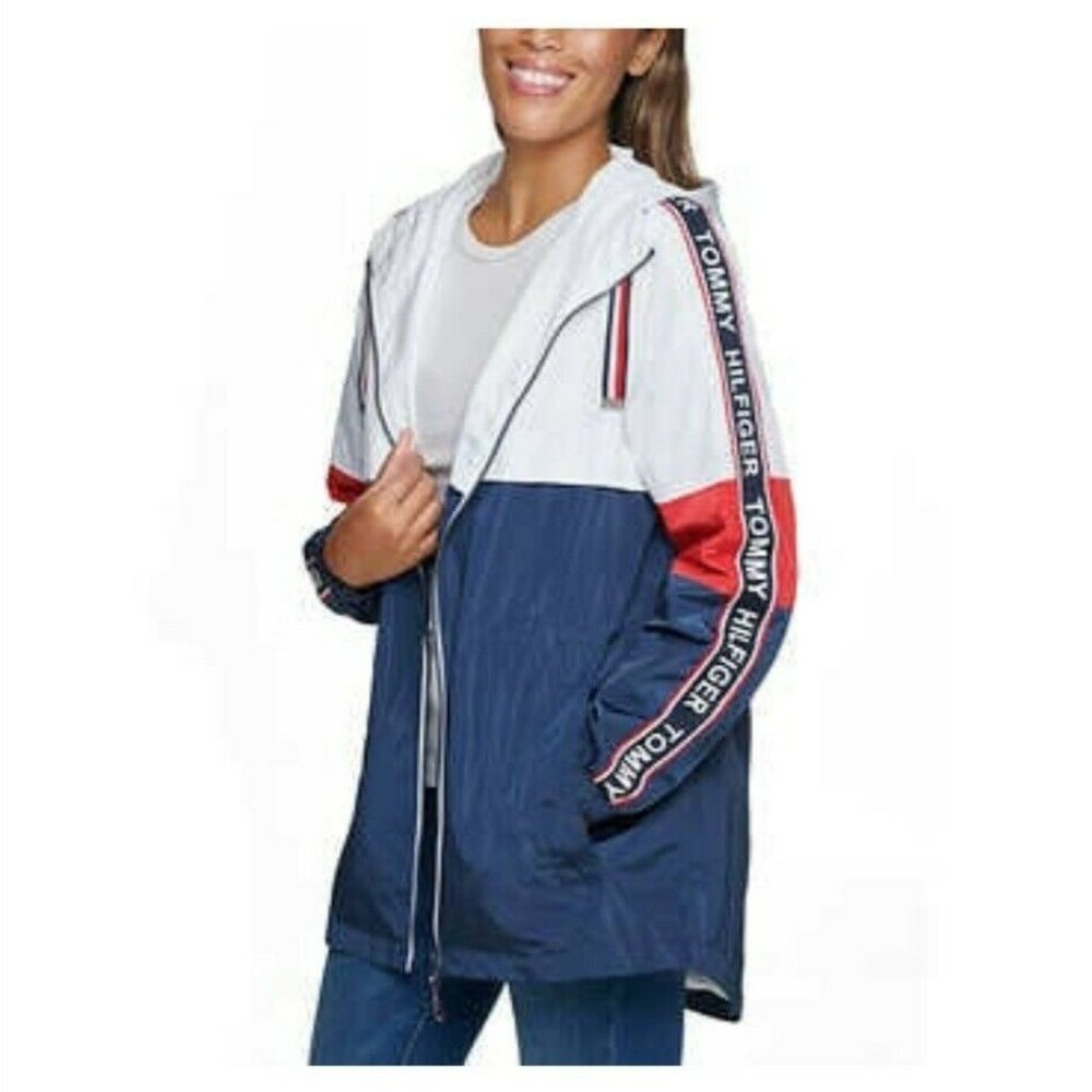 Tommy Hilfiger Ladies Long Windbreaker Size Small‎ NWT